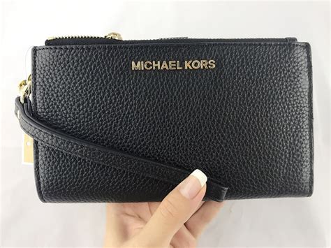 michael kors jet set travel zip wristlet|michael kors double zipper wallet.